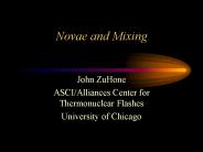 Novae and Mixing