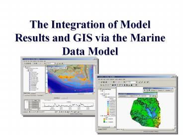 The Integration of Model Results and GIS via the Marine Data Model