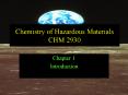 Chemistry of Hazardous Materials CHM 2930 PowerPoint PPT Presentation