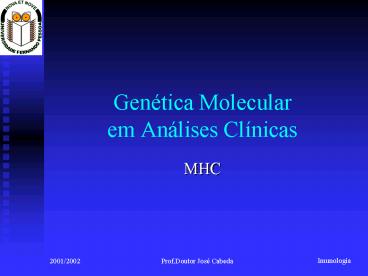 Gentica Molecular em Anlises Clnicas