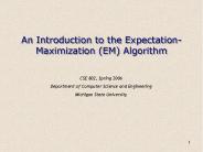 An Introduction to the Expectation-Maximization (EM) Algorithm