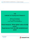 IAB Institute for Employment Research Markus Promberger Tel': 49911 179 31 39 email: Markus'Promberg PowerPoint PPT Presentation