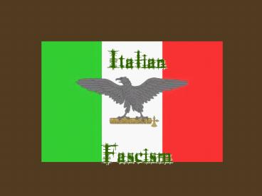 Italian Fascism