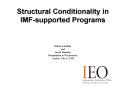 Structural Conditionality in IMFsupported Programs Ruben Lamdany and Javier Hamann Presentation at W PowerPoint PPT Presentation