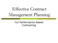 Effective Contract Management Planning PowerPoint PPT Presentation