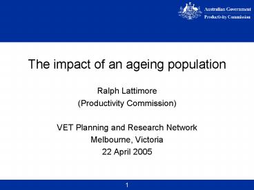 The impact of an ageing population