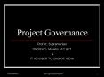 Project Governance PowerPoint PPT Presentation