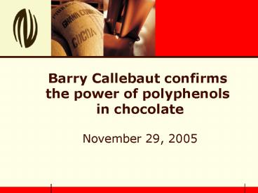 Barry Callebaut confirms
