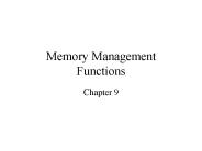 Memory Management Functions