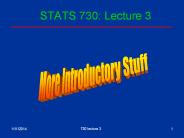 STATS 730: Lecture 3