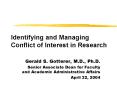 Identifying and Managing Conflict of Interest in Research PowerPoint PPT Presentation