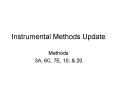 Instrumental Methods Update PowerPoint PPT Presentation