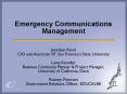 Emergency Communications Management PowerPoint PPT Presentation