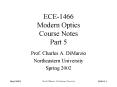 ECE-1466 Modern Optics Course Notes Part 5 PowerPoint PPT Presentation
