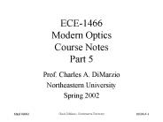 ECE-1466 Modern Optics Course Notes Part 5