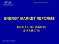 ENERGY MARKET REFORMS PowerPoint PPT Presentation