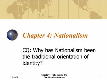 Chapter 4: Nationalism