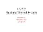 ES 202 Fluid and Thermal Systems Lecture 23: Power Cycles 242003