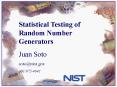 Statistical Testing of Random Number Generators PowerPoint PPT Presentation