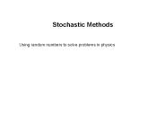 Stochastic Methods