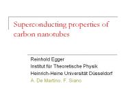 Superconducting properties of carbon nanotubes