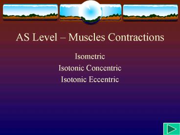 AS Level Muscles Contractions