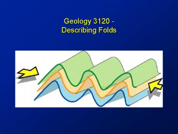 Geology 3120 Describing Folds