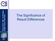 The Significance of Result Differences