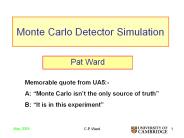 Monte Carlo Detector Simulation