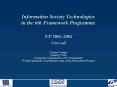 Information Society Technologies in the 6th Framework Programme PowerPoint PPT Presentation