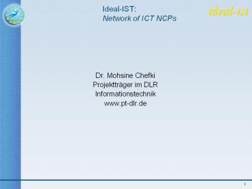 Ideal-IST: Network of ICT NCPs