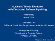 Automatic Thread Extraction with Decoupled Software Pipelining