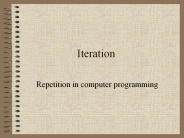 Iteration