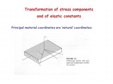Transformation of stress components