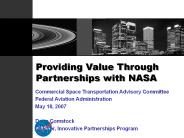 Innovative Partnerships at NASA