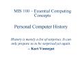 MIS 100 Essential Computing Concepts PowerPoint PPT Presentation