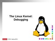 The Linux Kernel: Debugging