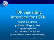 TDR Signalling Interface for PSTN