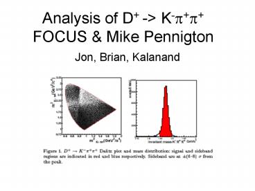 Analysis of D  -> K-p p  FOCUS