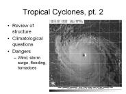 Tropical Cyclones, pt. 2