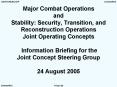 Major Combat Operations and Stability: Security, Transition, and Reconstruction Operations Joint Ope PowerPoint PPT Presentation