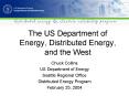 The US Department of Energy, Distributed Energy, and the West PowerPoint PPT Presentation