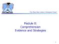 Module 8: Comprehension Evidence and Strategies PowerPoint PPT Presentation