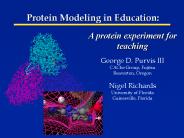 Protein Modeling in Education: