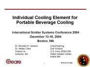 Individual Cooling Element for Portable Beverage Cooling