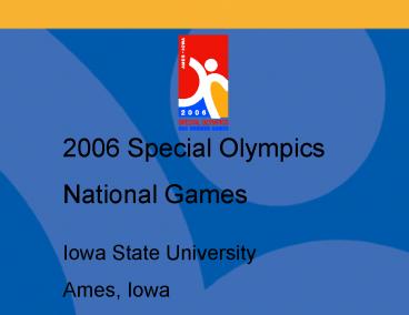 2006 Special Olympics