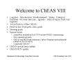 Welcome to ChEAS VIII PowerPoint PPT Presentation