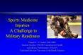 Sports Medicine Injuries: A Challenge to Military Readiness PowerPoint PPT Presentation