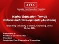 Higher Education Trends Reform and Developments Australia Shandong University at Weihai, Shandong, C