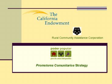 Promotores Comunitarios Strategy